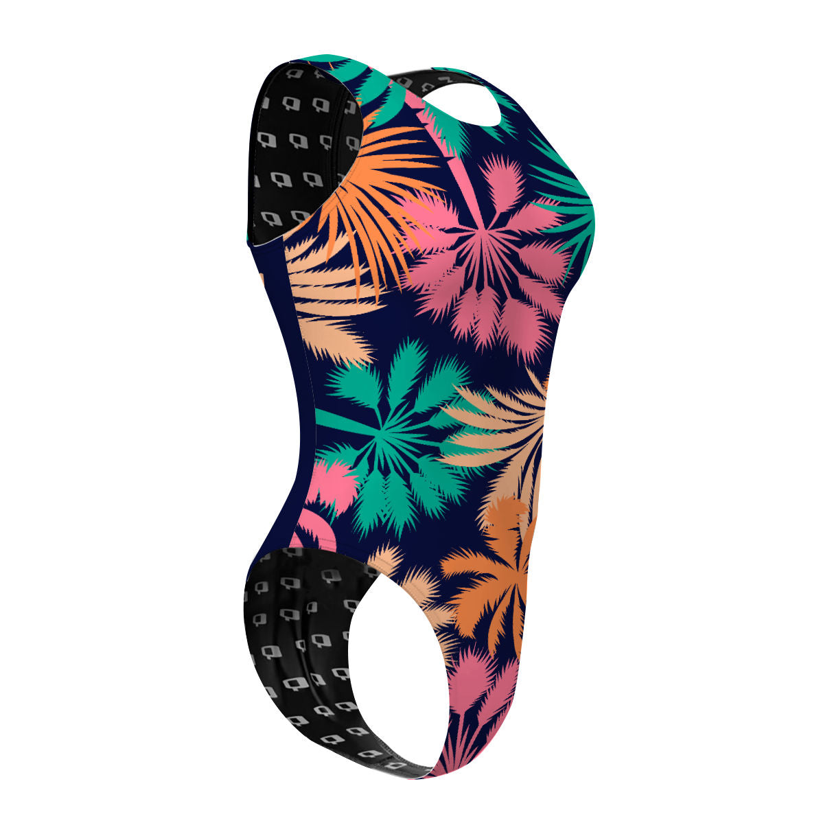 Blue Palms - Women Waterpolo Swimsuit Cheeky Cut