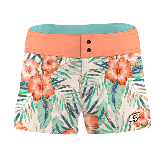 Light Orange Wild Flowers - Women Board Shorts