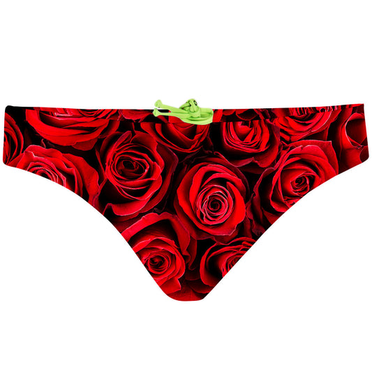 Red Roses - Bandeau Bikini Bottom