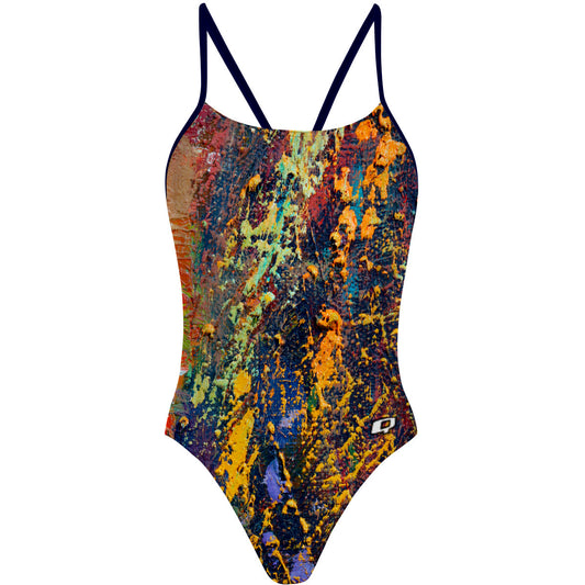 Paint Splatter - "Y" Back Swimsuit