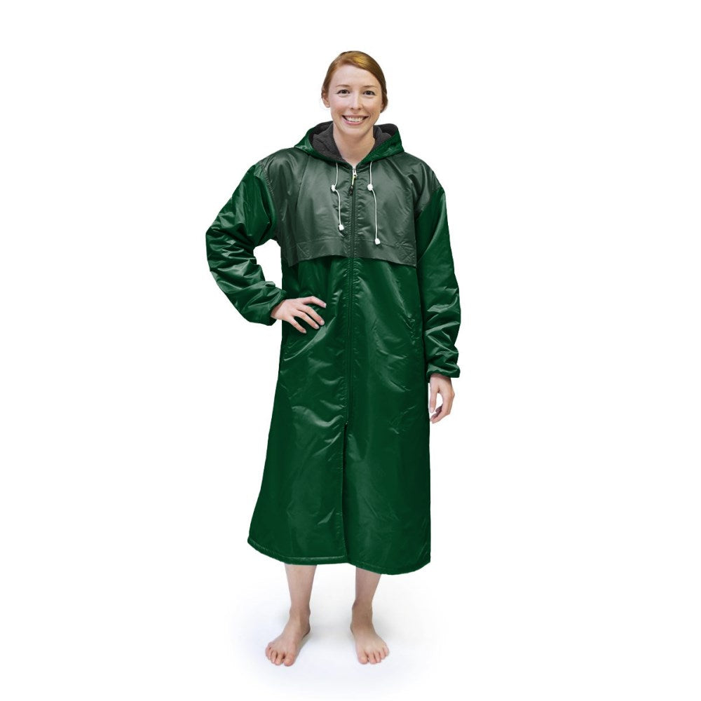 Dark Green Solid Parka