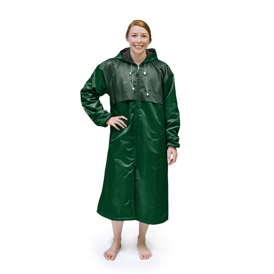 Dark Green Solid Parka