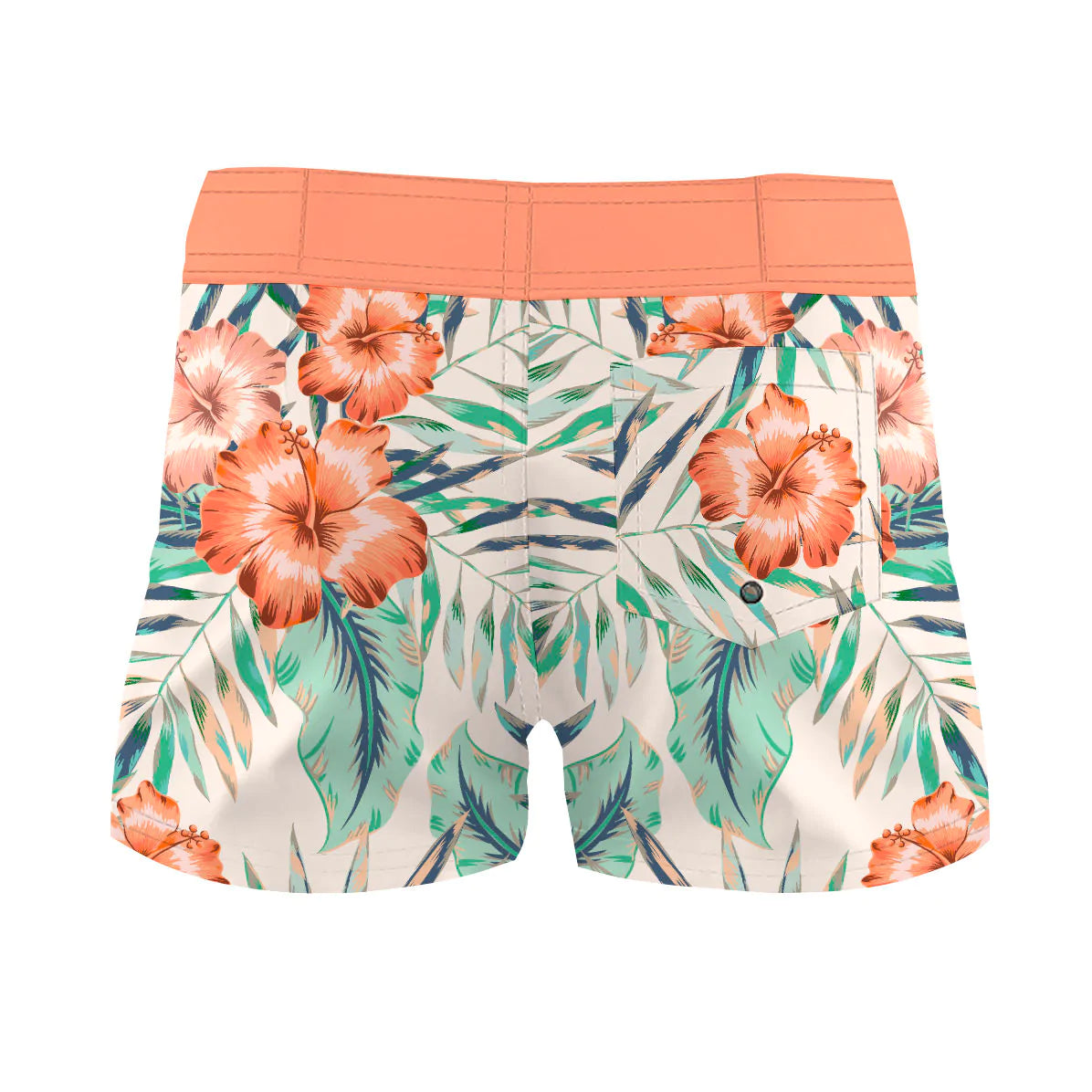 Light Orange Wild Flowers - Women Board Shorts