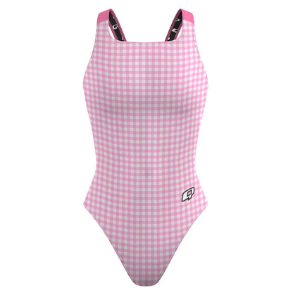 Pink Plaid - Classic Strap Swimsuit