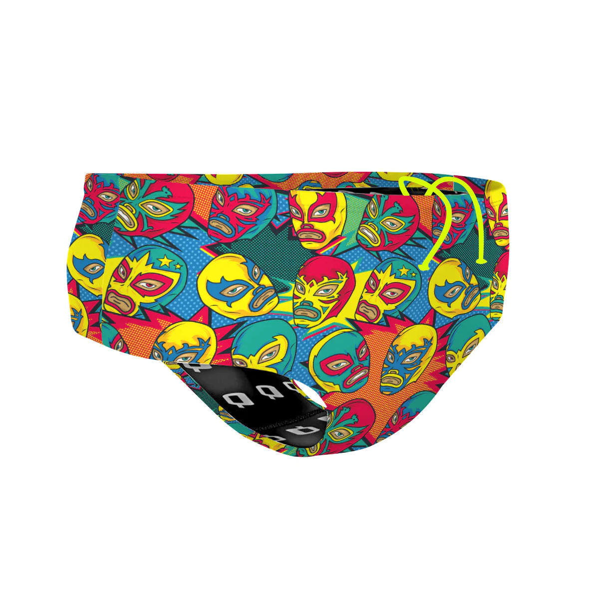 Comic Wrestling Masks - Classic Brief Swimsuit