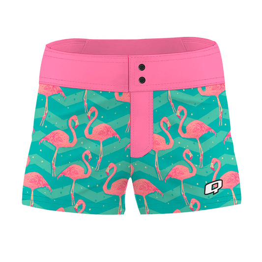 Flock of flamingos Women Boardshorts