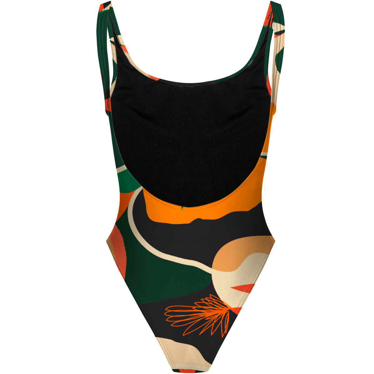 Abstract Nature - High Hip One Piece Swimsuit