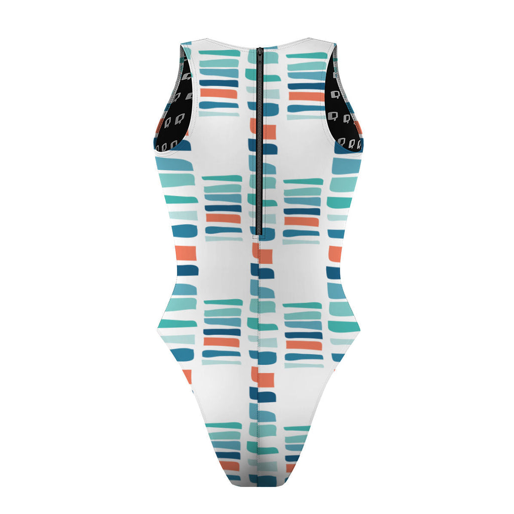 Blocks - Women Waterpolo Swimsuit Cheeky Cut