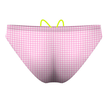 Pink Plaid - Waterpolo Brief Swimsuit