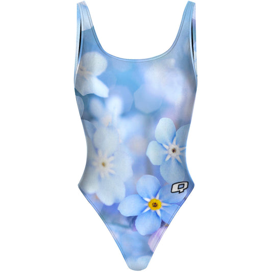 Blue Spring - High Hip One Piece Swimsuit