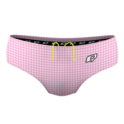Pink Plaid - Classic Brief Swimsuit