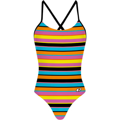 Dive Into Summer - Tieback One Piece Swimsuit