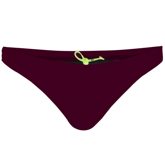 Burgundy Solid - Tieback Bikini Bottom