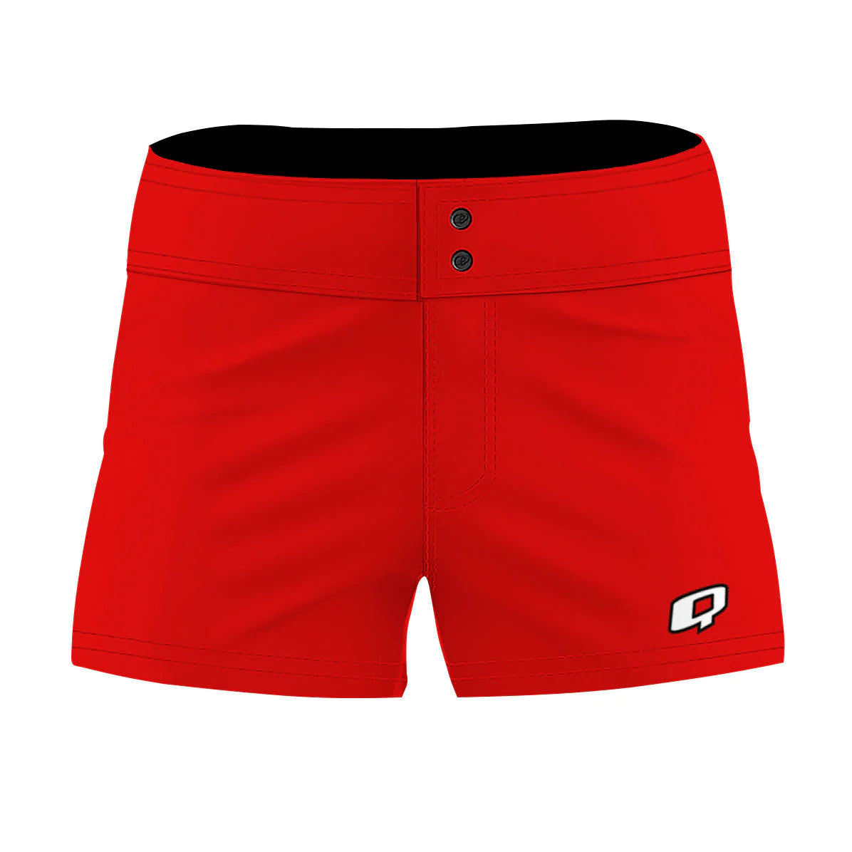 Red Solid Color - Women Board Shorts