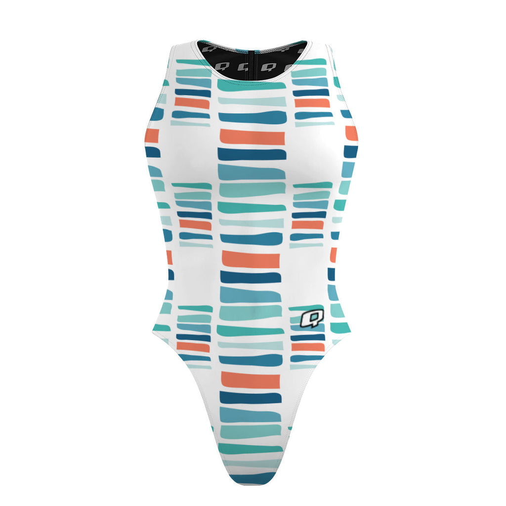 Blocks - Women Waterpolo Swimsuit Cheeky Cut