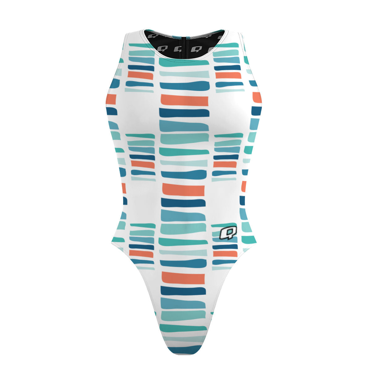 Blocks - Women Waterpolo Swimsuit Cheeky Cut