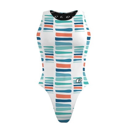 Blocks - Women Waterpolo Swimsuit Cheeky Cut