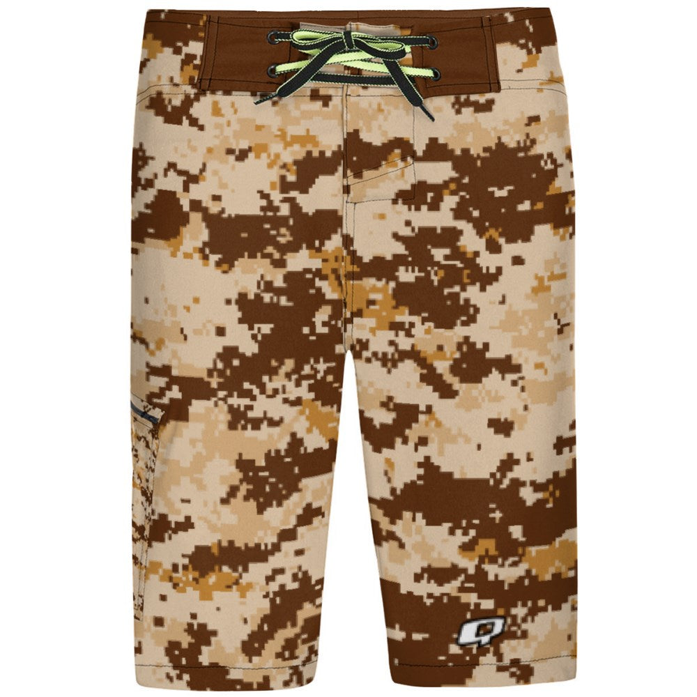 Brown Camouflage Board Shorts