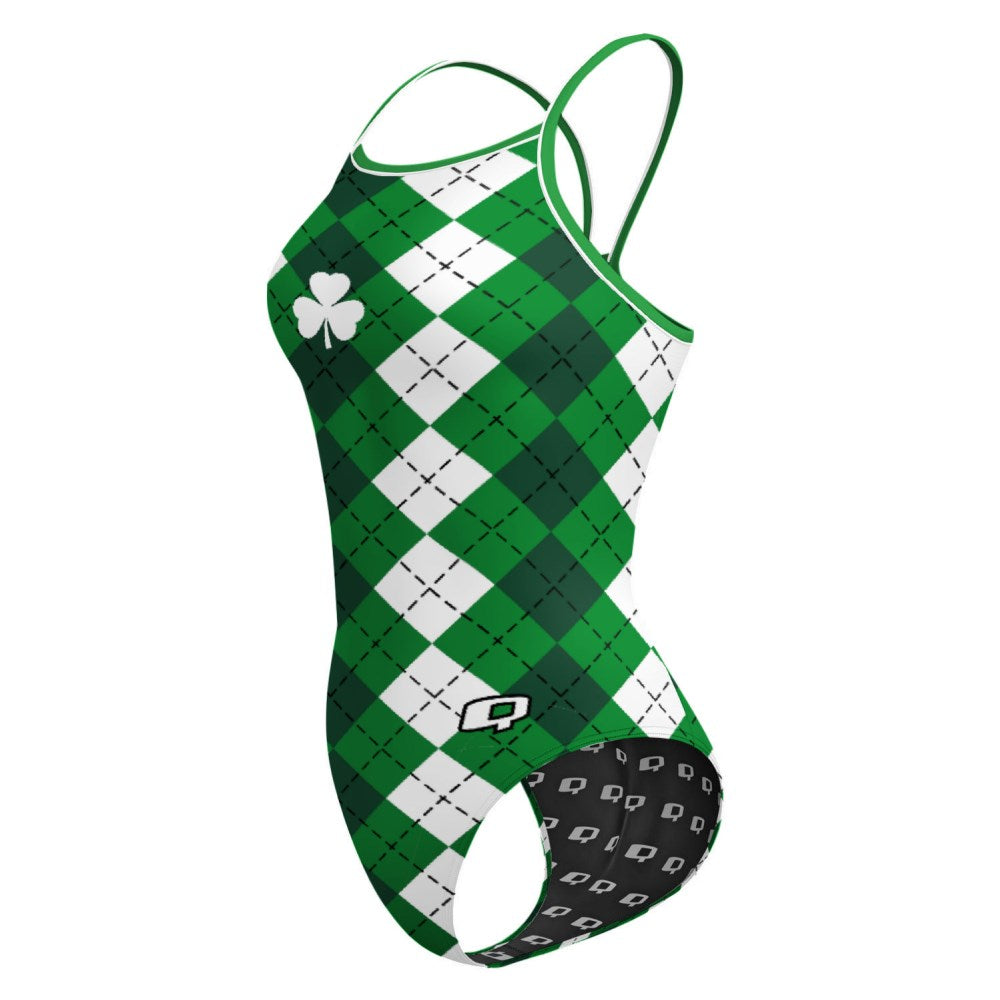 Green Plaid - Skinny Strap