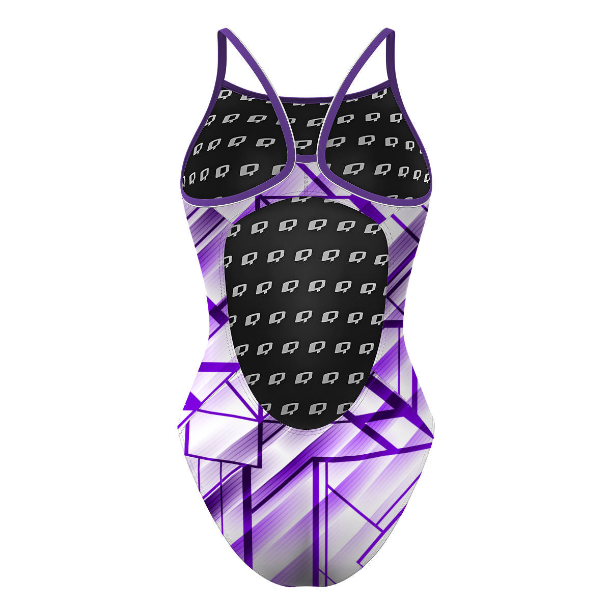 Purple GeoGem - Skinny Strap Swimsuit