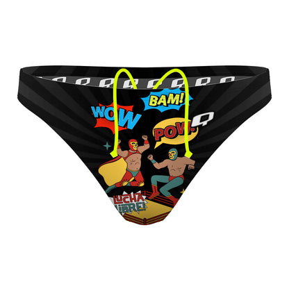 Mexican Wrestlers Fight - Waterpolo Brief Swimsuit