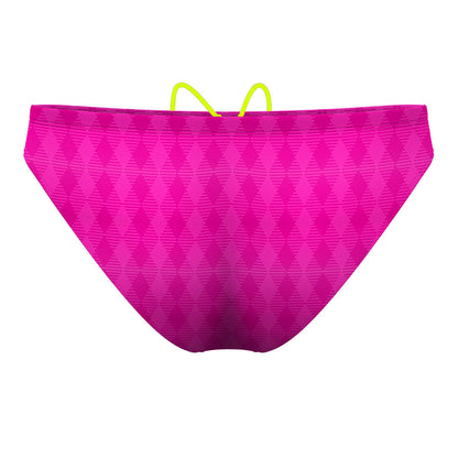 Hot Pink Plaid - Waterpolo Brief Swimsuit