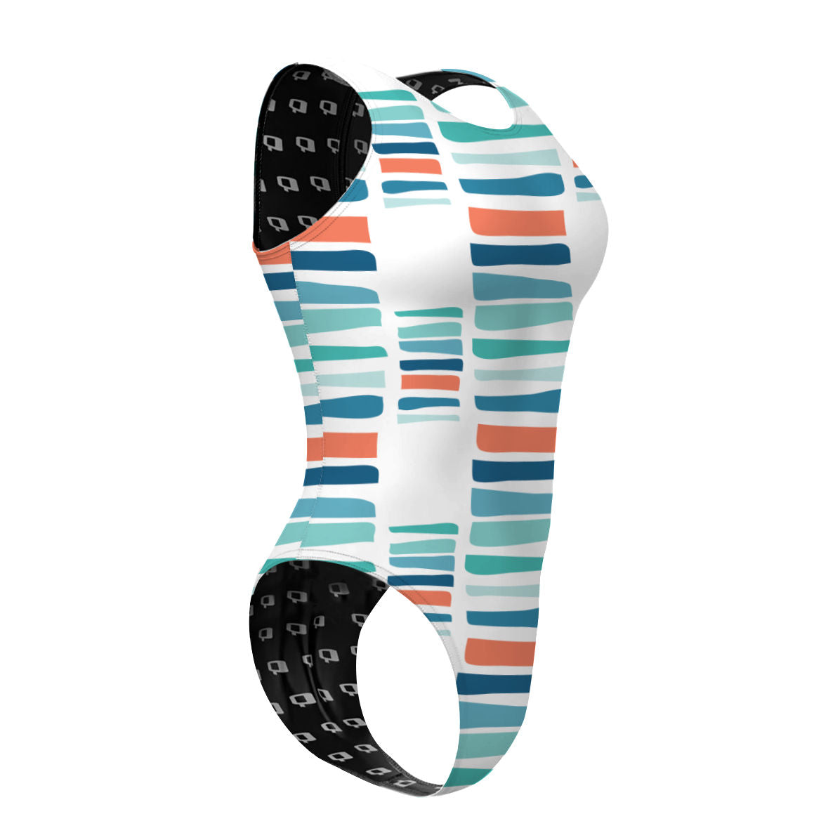 Blocks - Women Waterpolo Swimsuit Cheeky Cut