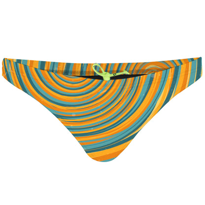 Blue and Yellow Sunset - Tieback Bikini Bottom
