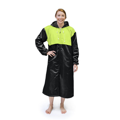 Black & Neon Solid Parka