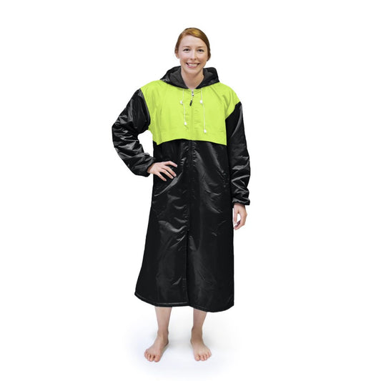 Black & Neon Solid Parka