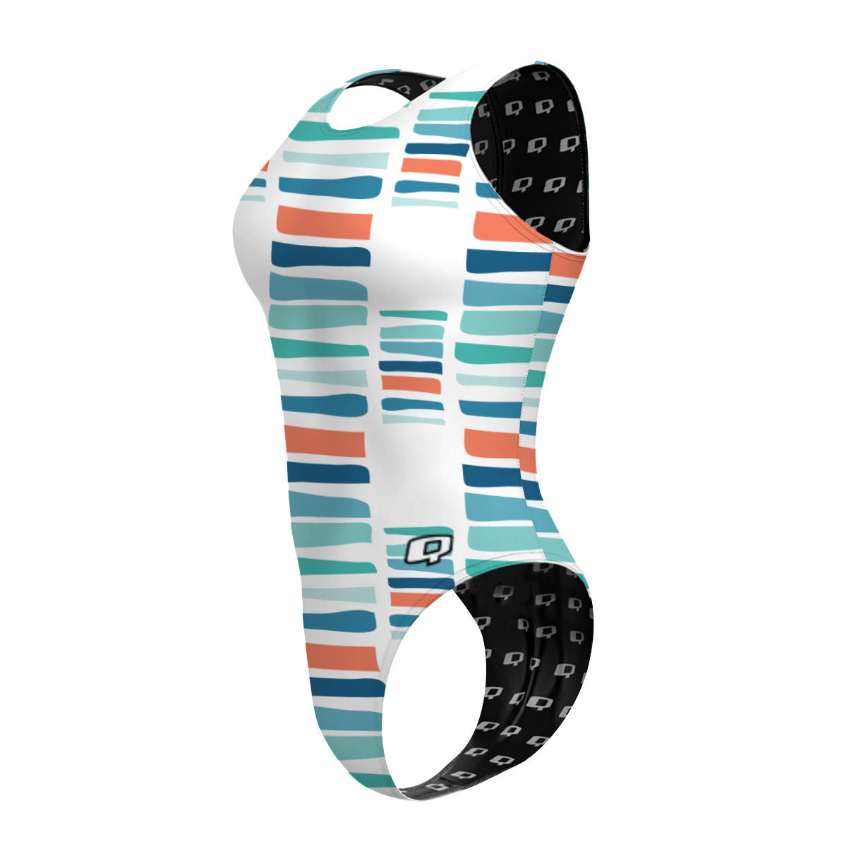Blocks - Women Waterpolo Swimsuit Cheeky Cut