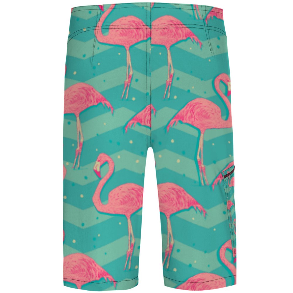 Flock of flamingos Board Shorts