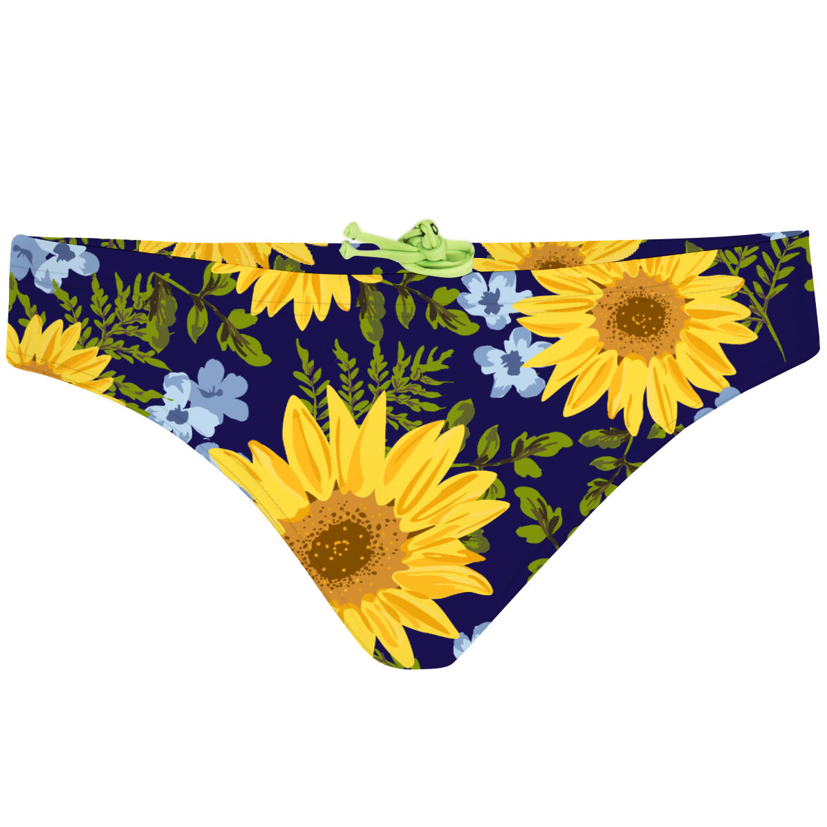 Blue Sunflower - Bandeau Bikini Bottom