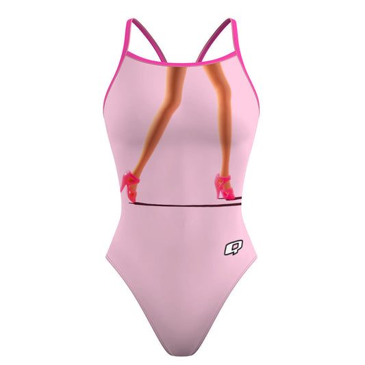 Pink legs for days - Skinny Strap Swimsuit