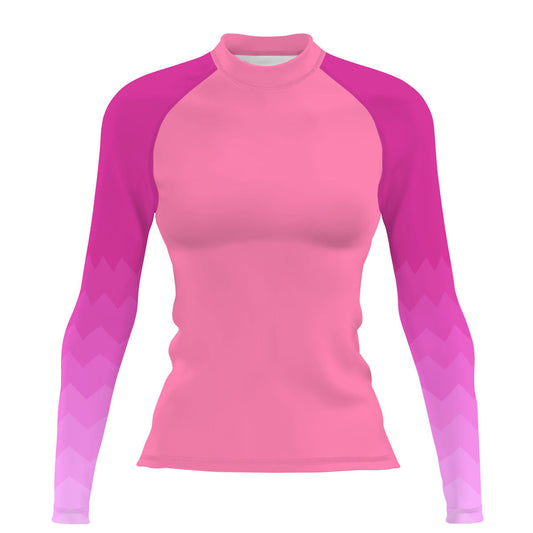 Pink Waves - Women's Surf UPF50+ Long Sleeve Rash Guard