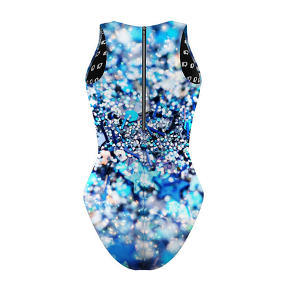 Snow Glitter  - Women Waterpolo Swimsuit Classic Cut