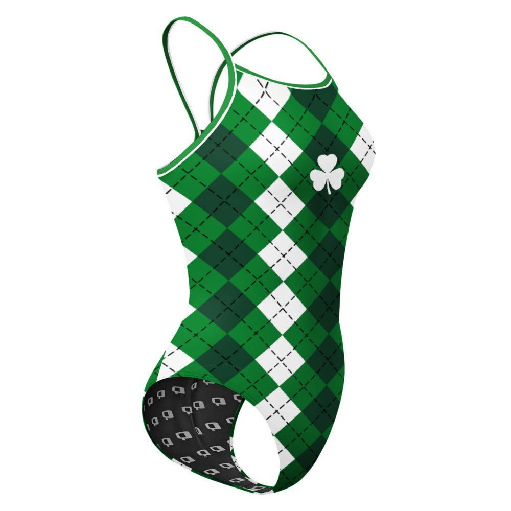 Green Plaid - Skinny Strap