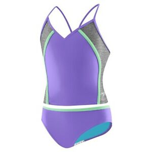 Traje para niña Heather Splice Tankini Speedo